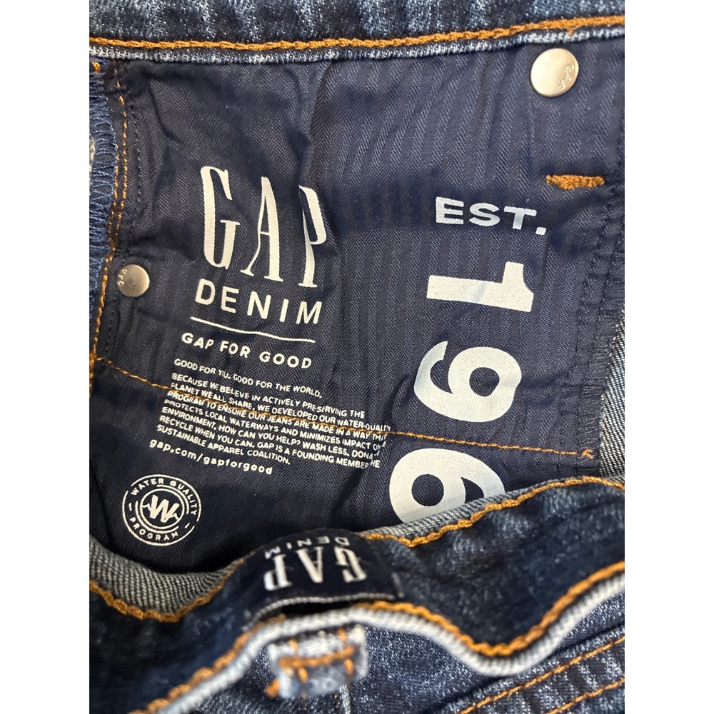Gap Denim Womens 29 5 Inch Short Dark Wash Raw Hem Stretch Jean Shorts 0110 - Picture 6 of 7